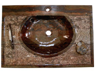 lavabo en fossiles piqué 