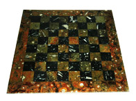 Table marqueterie damier